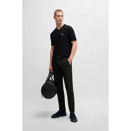 Boss Green V 10256064 Kurzarm-T-Shirt Mit V-ausschnitt Black M