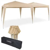 DEUBA Faltpavillon Beige 3x6m UV-Schutz 50+