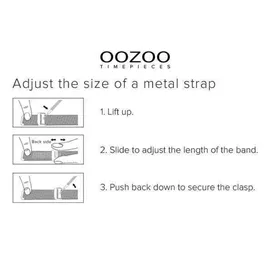 Oozoo Armbanduhr silber Edelstahl Milanaise Metallband 44 MM Silbergrau/Silberfarben C9936