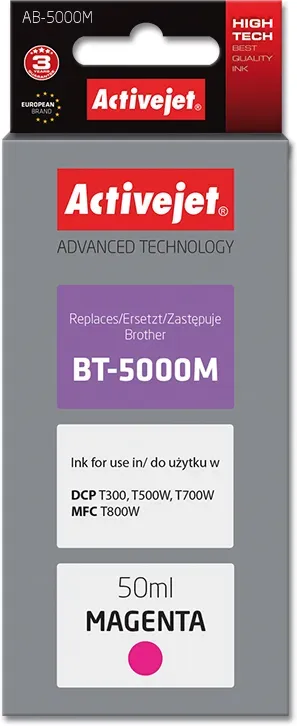 Activejet AB-5000M Tintenpatrone (Ersatz für Brother BT-5000M; Höchste; 50ml; ma