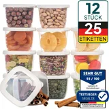 UANDU Vorratsdosen mit Deckel Luftdicht Set, BPA frei, Aufbewahrungsbox Küche, Vorratsdosen-Sets, Vorratsdose Küchenorganizer, Vorrats... | Weiß