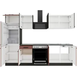 OPTIFIT Küchenzeile Madrid420 270 cm Rostrot/Anthrazit