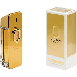 Eau de Parfum PACO RABANNE "Rabanne Million Gold Intense", transparent, Parfüms, Herren, 100ml, Holziger Duft mit Mandarine