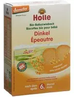 HOLLE Biscottes bio Bébé Épeautre Purée 200 g