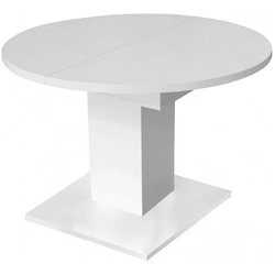 Mäusbacher Esstisch Esszimmertisch Küchentisch Tisch rund weiß ausziehbar 144 cm weiß