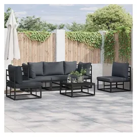 vidaXL Garten-Lounge-Set 6-tlg. schwarz