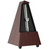 Wittner Metronom Taktell Pyramidenform System Maelzel Serie 855 - Kunststoffgehäuse - Mit Glocke - Mahagoni-Maserung - Mechanisch zum Aufziehen - Keine Batterien erforderlich - Made in Germany