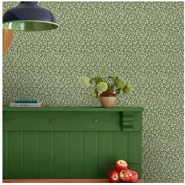 Joules Vliestapete Ditsy Floral, glatt, (1 St), Design Tapeten grün