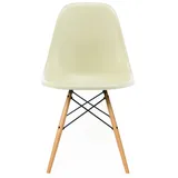 Vitra - Eames Fiberglass Side Chair DSW, Ahorn gelblich / Eames parchment (Filzgleiter weiß)
