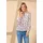 GOLDNER Langarmbluse Zeitlose Bluse mit einzigartigem Druck Rosa 44