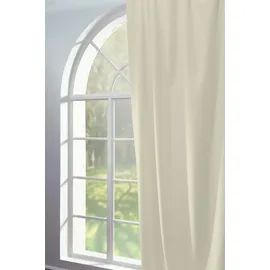 ADAM Audio Vorhang ADAM "Uni Collection", beige (naturweiß), B:142cm H:145cm, Baumwolle (Bio-Baumwolle), Gardinen, aus 100% Bio-Baumwolle, Vorhang nach Wunschmaß
