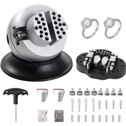 VEVOR Schmuck Kugelschraubstock Kugelschraubstock Gravierwerkzeug 78 mm Kugeldurchmesser, Jewellery Ball Vice Engraving 54 mm Max. Öffnung Professionelles Kugelschraubstock Werkzeug Verchromung