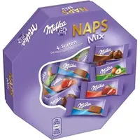 Milka Minischokolade Naps Mix, Mini-Tafeln, 138g