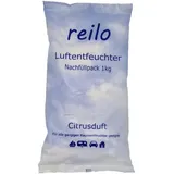 5x 1kg reilo "Citrusduft" Luftentfeuchter Granulat (Calciumchlorid) im Vliesbeutel, Nachfüllpack für Raumentfeuchter