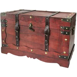 Schatztruhe mit Schloss, Frankreich, HMF 6400, 60 cm