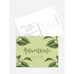 Antwortkarten für Ihre Feier selbst gestalten mit Spruch und Fotos im Onlinedesigner bei Meine-Kartenmanufaktur.de
