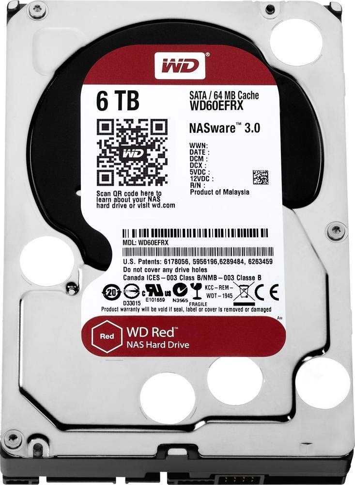 Western Digital WD Red Plus 6TB Interne Festplatte 8.9cm (3.5 Zoll) SAS 6 Gb/s WD60EFRX Bulk