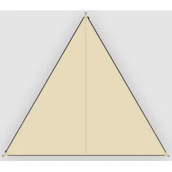 Sonnensegel BENT "Verbindbares Sonnensegel TC-Zip-Canvas Single", gelb (sand, rv schwarz), Sonnensegel, B: 250cm, Polyester, B:250cm