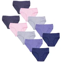TupTam Mädchen Slips mit Aufdruck 10er Pack in grau/pink
