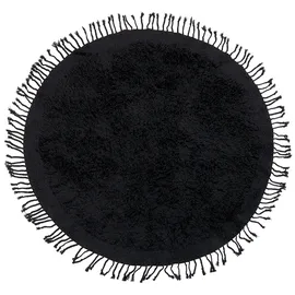 Beliani Bitlis Shaggyteppich 140 x 140 cm Schwarz
