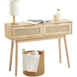 Vevor Rattan-Konsolentisch 100 x 40 x 75 cm Natur