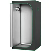 FIVMEN Growzelt 100x100x200 cm Grow Tent mit Reflektierende Mylar Lichtdicht Wasserdicht Zuchtzelt Growroom Gewächshaus für Pflanzen wachsen Raum Homegrowing