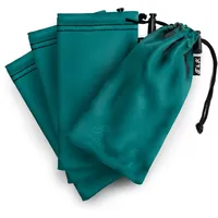 4er-Pack Brillenetui und Brillenputztuch in einem - aus Mikrofasertuch-Material (petrol)