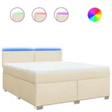 vidaXL Boxspringbett 180 x 200 cm Creme