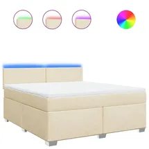 vidaXL Boxspringbett 180 x 200 cm Creme
