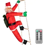 monzana Weihnachtsmann Leiter 240 cm Kunststoff 1 Stück Rot/Weiß