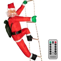 monzana Weihnachtsmann Leiter 240 cm Kunststoff 1 Stück Rot/Weiß