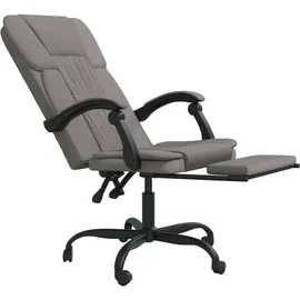 vidaXL Bürostuhl mit Liegefunktion Polyester Taupe
