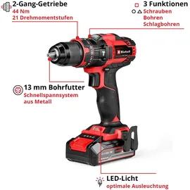 Einhell TE-CD 18/44 Li-i inkl. 1 x 2,5 Ah + Ladegerät