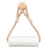 Naseom Toilettenpapierhalter, Dekorative Hanfseil WC-Papierhalter Ohne Bohren, Ohne Bohren Klopapierhalter mit Selbstklebender und Hanfseil für Küche und Badezimmer