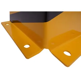 Mendler Rammschutz HWC-J50, Anfahrschutz Eckschutz, mit Bolzenanker Metall U-Form 40x30x25cm gelb-schwarz
