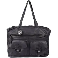 Harbour 2nd Urban Poets Jordan Shopper Tasche Leder 49 cm schwarz