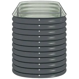 vidaXL Garten-Hochbeet verzinkter Stahl 240 x 80 x 81 cm Grau
