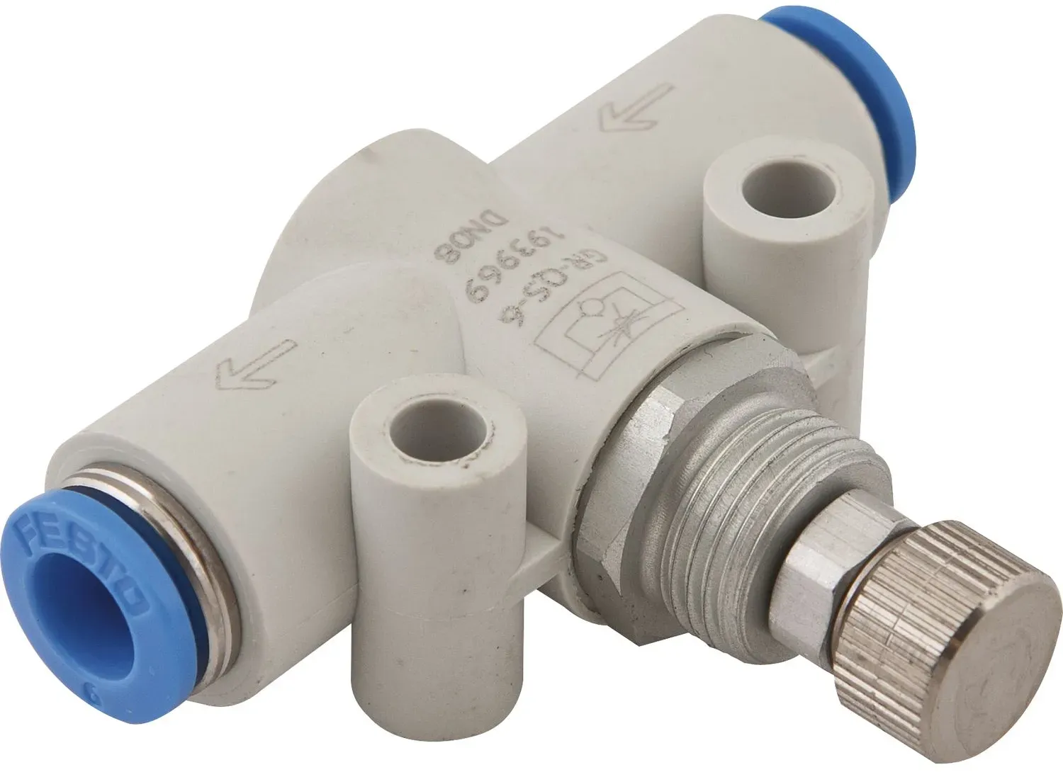 Hebrock Drossel-Rückschlag-Ventil GR-QS-6