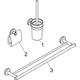 Hansgrohe Badaccessoire-Set Chrom