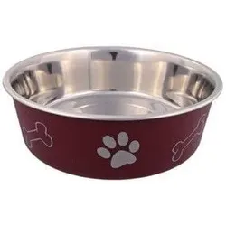 TRIXIE Edelstahlschüssel mit Motiv, rutschfest 0,25 l/ 12 cm