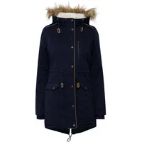 Oxmo Parka OXAnna Damen Winterparka Mantel mit Fellkapuze und Teddy-Futter, - L