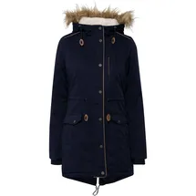 Oxmo Parka OXAnna Damen Winterparka Mantel mit Fellkapuze und Teddy-Futter, - L