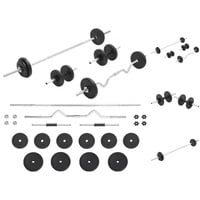 vidaXL Langhantel- und Kurzhantel-Set 30 kg