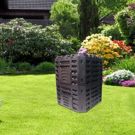 Hti-Living Komposter 320L Carly schwarz / grün PP Plastik