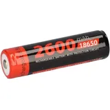 XCell Akku mit PCB Schutzschaltung - speziell für LED Taschenlampen 3,7V 9,62 Wh