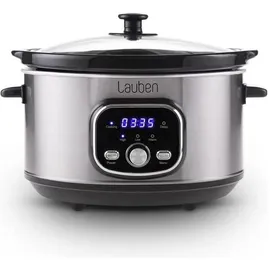 Lauben Slow Cooker 3500SB, Dampfgarer + Reiskocher, Silber
