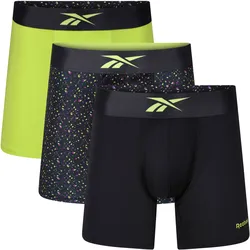 Boxer REEBOK "RAINER", Herren, Gr. M, bunt, Microfaser, Obermaterial: 92% Polyester, 8% Elasthan, Unterhosen