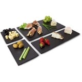 ROMINOX Geschenkartikel Schieferplatten-Set // Tapas Ardesia – 4-teilig, lasierte, unempfindliche Schieferplatten in 3 Größen, zum Servieren, flexibel kombinierbar; Maße: ca. 30 x 20 x 1.5 cm