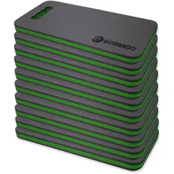 GORANDO® Premium EVA Kniekissen - 44x22cm - für Garten, Haus, Werkstatt - Kniepad - grün - 10er set