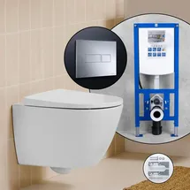 Roca Ona Compact Wand-WC mit WC-Sitz Weiß